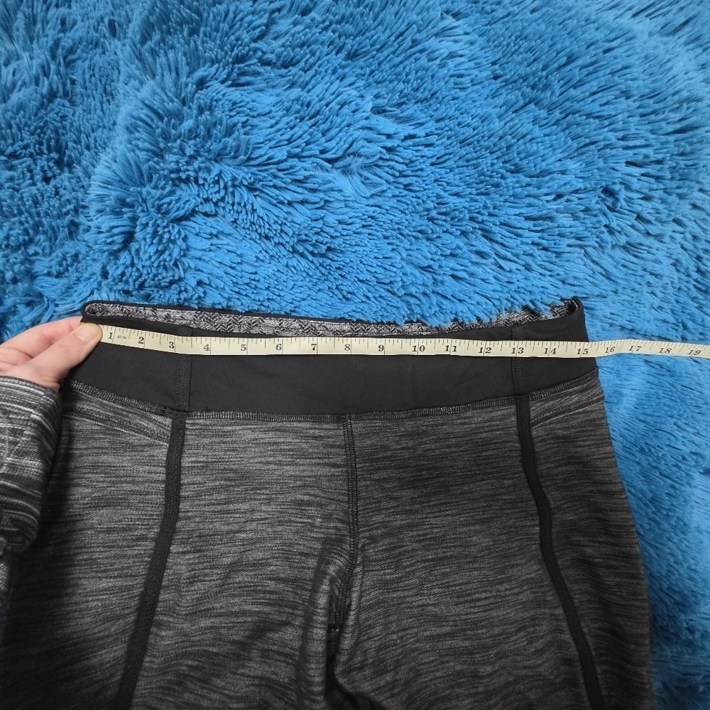 Lululemon Forme Gray and Black Pant Leggings Size 8 Women's